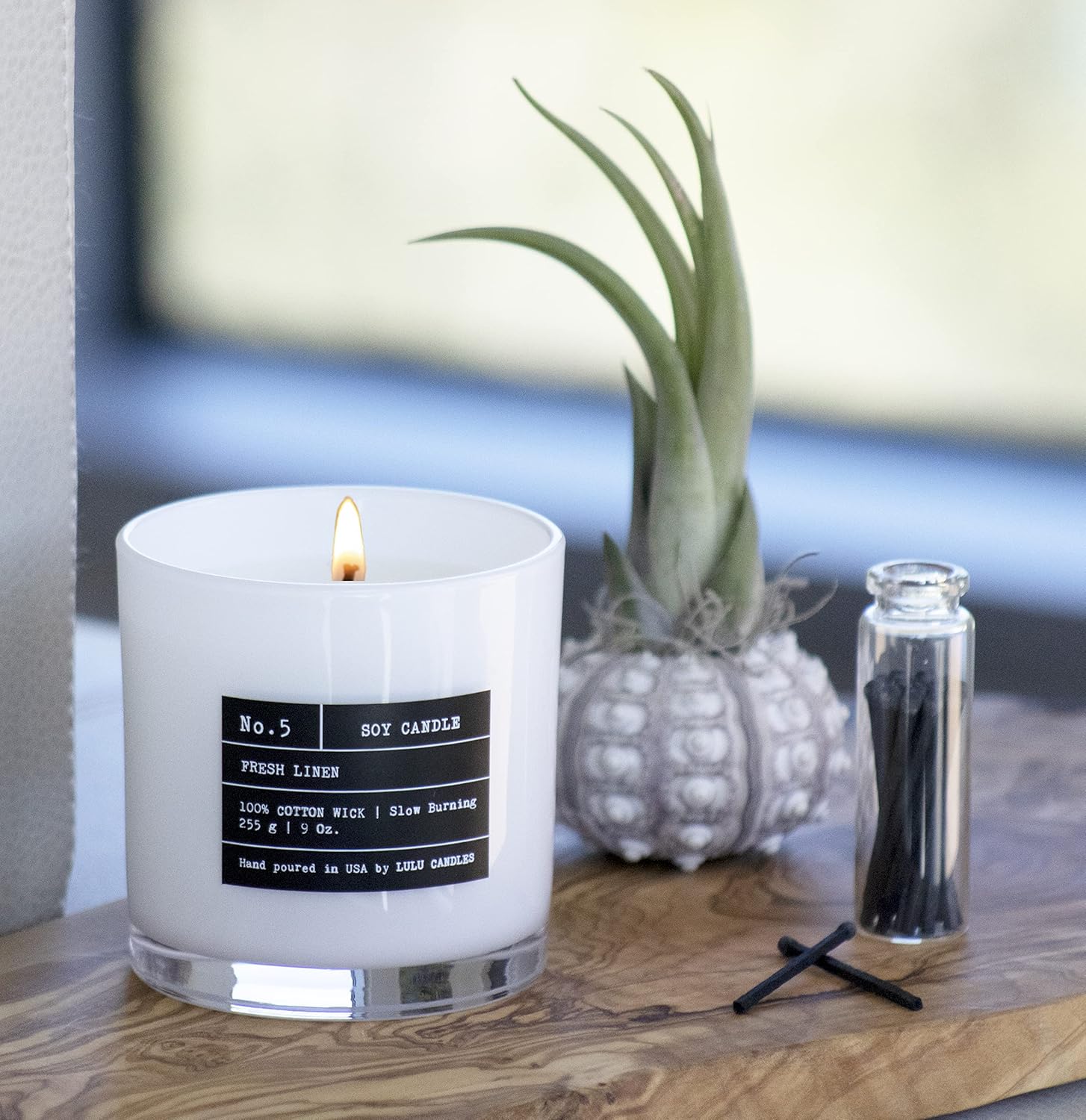 Lulu Candles | Amber, Rose & Sheer Musk II | Luxury Scented Soy Jar Candle | Hand Poured in The USA | Highly Scented & Long Lasting- 9 Oz.