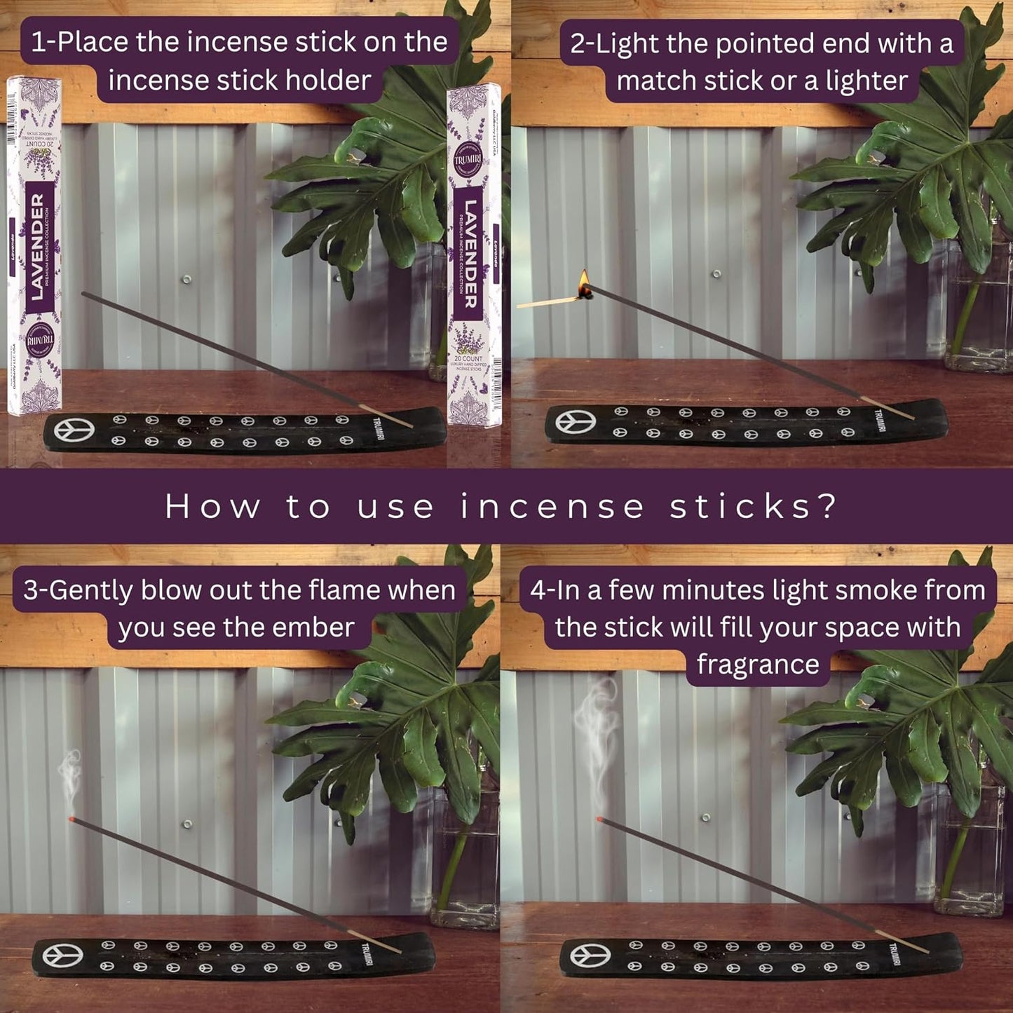 TRUMIRI Trumiri Incense Sticks - Total 40 Lavender Insence-Sticks - Dual Pack of 20 Insenses - Insents - Incents - Inscense - Incence - Incienso - All Natural Incense Sticks