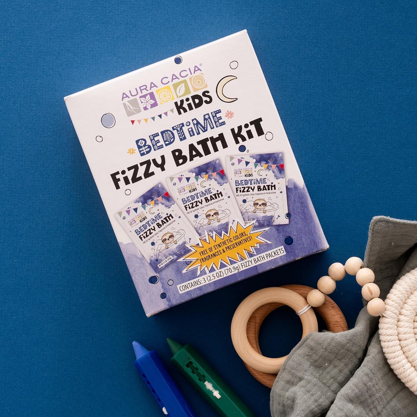 Aura Cacia Kids Bedtime Fizzy Bath Kit