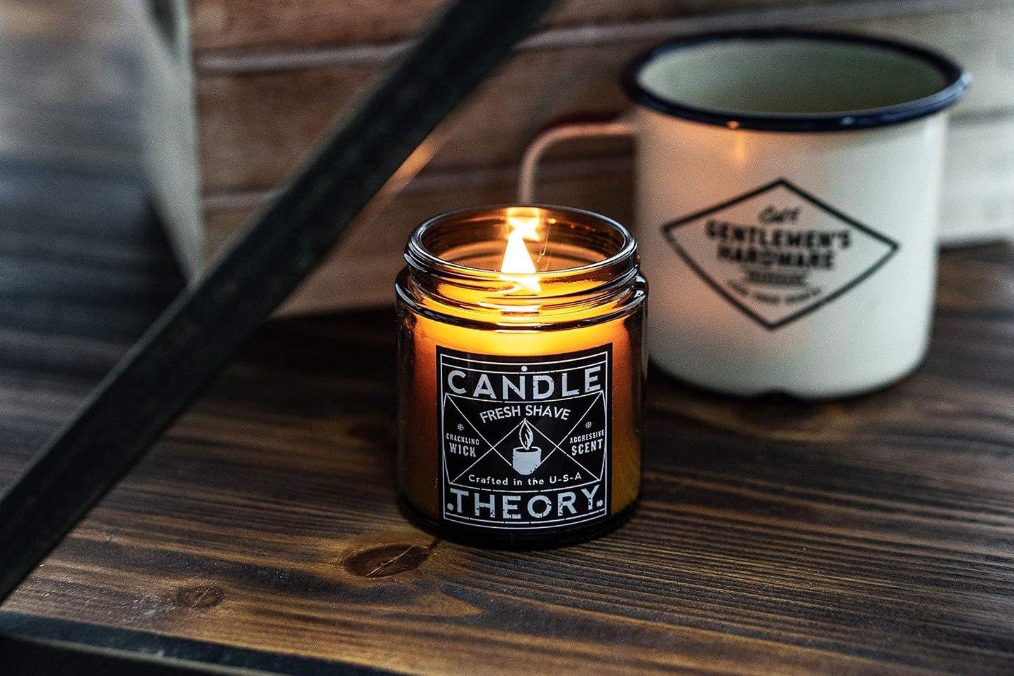 Scented Candle Gift Set with Crackling Wood Wicks 3, 4oz Candles, Misty Falls, Alpine Spruce, Spring Meadow - Designed for Both Men Women, Man Cave Decor Wood Wicks Candle Candles for Home