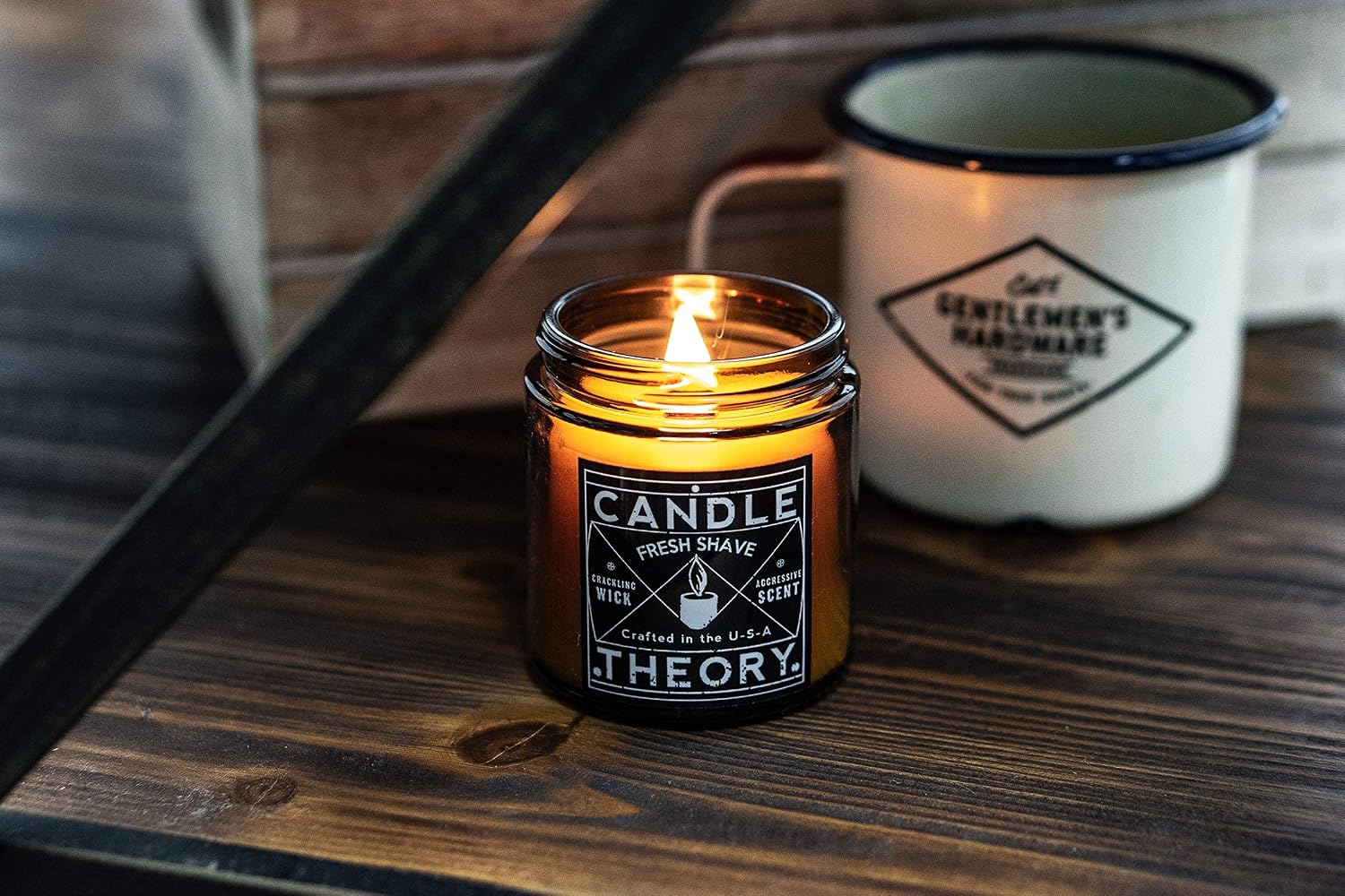Scented Candle Gift Set with Crackling Wood Wicks 3, 4oz Candles, Misty Falls, Alpine Spruce, Spring Meadow - Designed for Both Men Women, Man Cave Decor Wood Wicks Candle Candles for Home