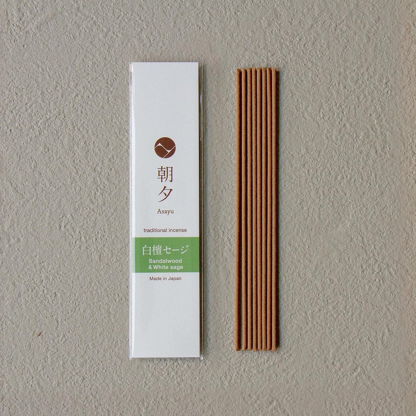 Asayu Japan Incense Gift Set - Natural Scent Collection - Ceramic Holder + 5 Authentic Japanese Incense Sticks (20g Each) - Made in Japan - for Yoga, Meditation & Relaxation