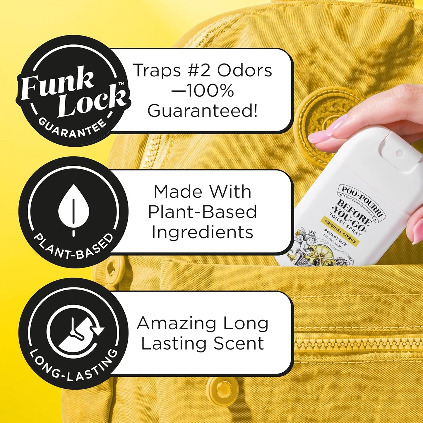 Poo-Pourri Before-You-Go Pocket Toilet Spray, Travel Essentials, Original Citrus, 1 Fl Oz 2 Pack, Up to 50 Uses, On-The-Go Bathroom Odor Deodorizer with Essential Oils, TSA Approved Size