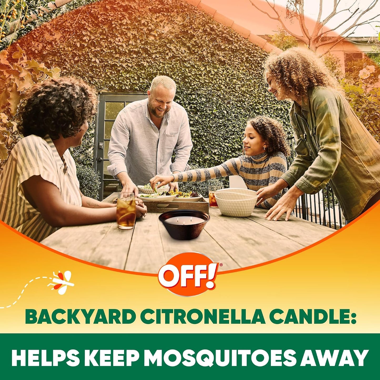SC Johnson Off 3 Wick Citronella Bucket, 23 oz, Pack of 1