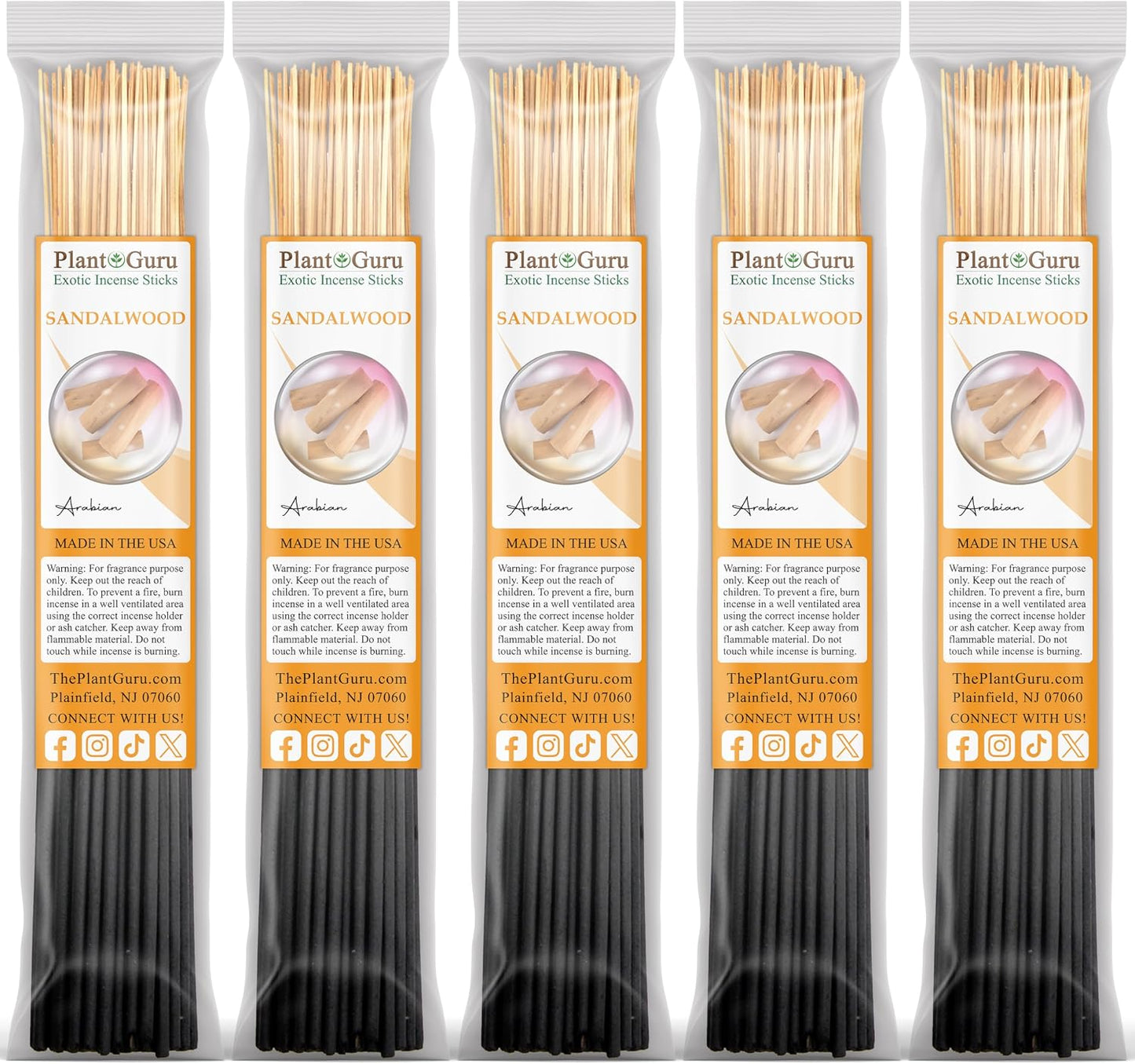Sandalwood Incense Sticks 500 Pack 11" Bulk Wholesale - Smooth and Clean Long Burn Time, 45 to 60 Minutes.