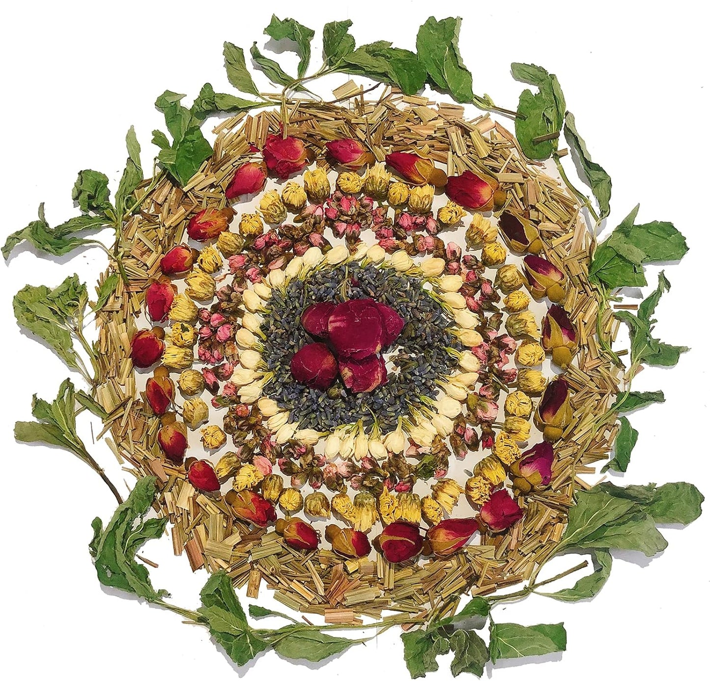 Dried Flowers and Herbs Accessories Decorations 8 Bags Set Dry Flowers Essential Supplies Rose Buds Lavender Chamomile Jasmine Scents for Flower Arrangements Crafts Bath Soap Lip Gloss Making