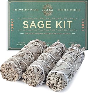 Handcrafted 4 Inch White Sage Smudge Sticks | Fresh Natural California Sage, Includes Instructions & Blessings, For Cleansing House Negative Energy, Smudging Rituals