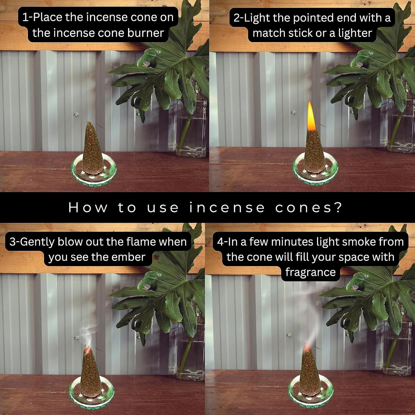 Lavender Incense Cones - Total 60 Cone Incense - Six Packs of 10 Insence Cones - Incense Cones Scented - Cone Incense Scents - Insense - Inscent