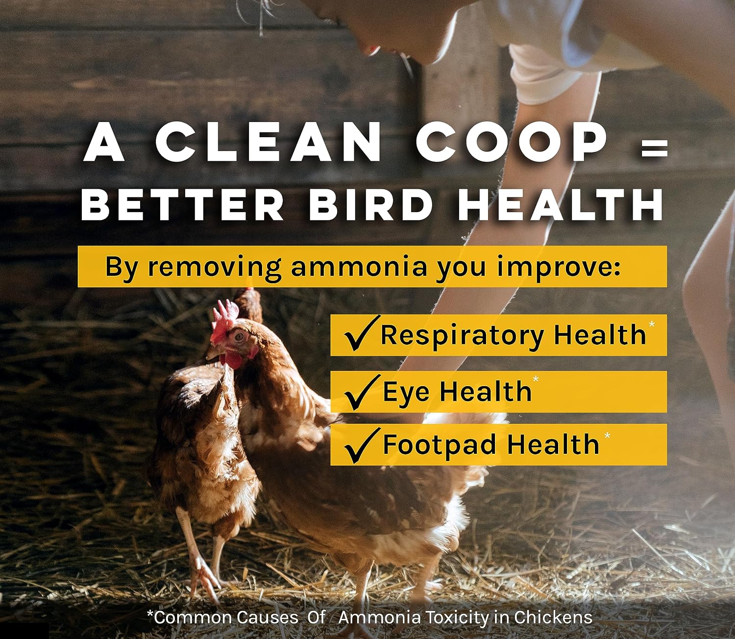 Microbe-Lift Chicken Coop Cleaner & Deodorizer – 32 oz – Natural Cleaner & Deodorizer for Chicken Waste, Bedding & Surfaces – Helps Maintain a Clean Poultry Space