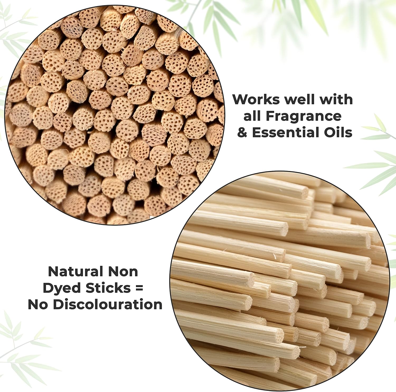 Reed Diffuser Sticks – 100 pcs of Black Rattan Essential Oil Aroma Refill Wood Sticks for Spa, Fragrance, Aromatherapy (24 cm x 3 mm)