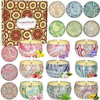 9 Pack 22.5oz in Total Scented Candles Gifts for Women,140-160 Hours Home Scented Candles,Aromatherapy Candle Gifts Set, Soy Wax Candles for Christmas Day, Birthday, Mothers Day, Valentine's Day