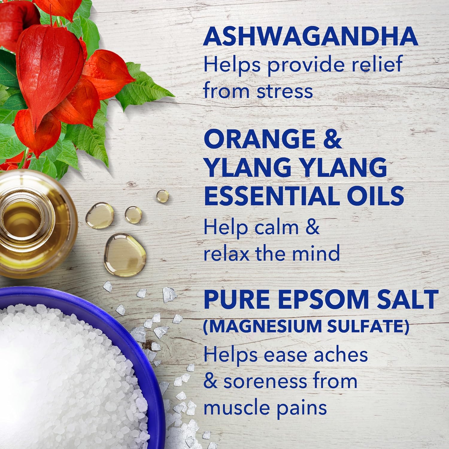 Dr Teal's Epsom Salt Magnesium Soak, Ashwagandha & Essential Oils, 3 lbs