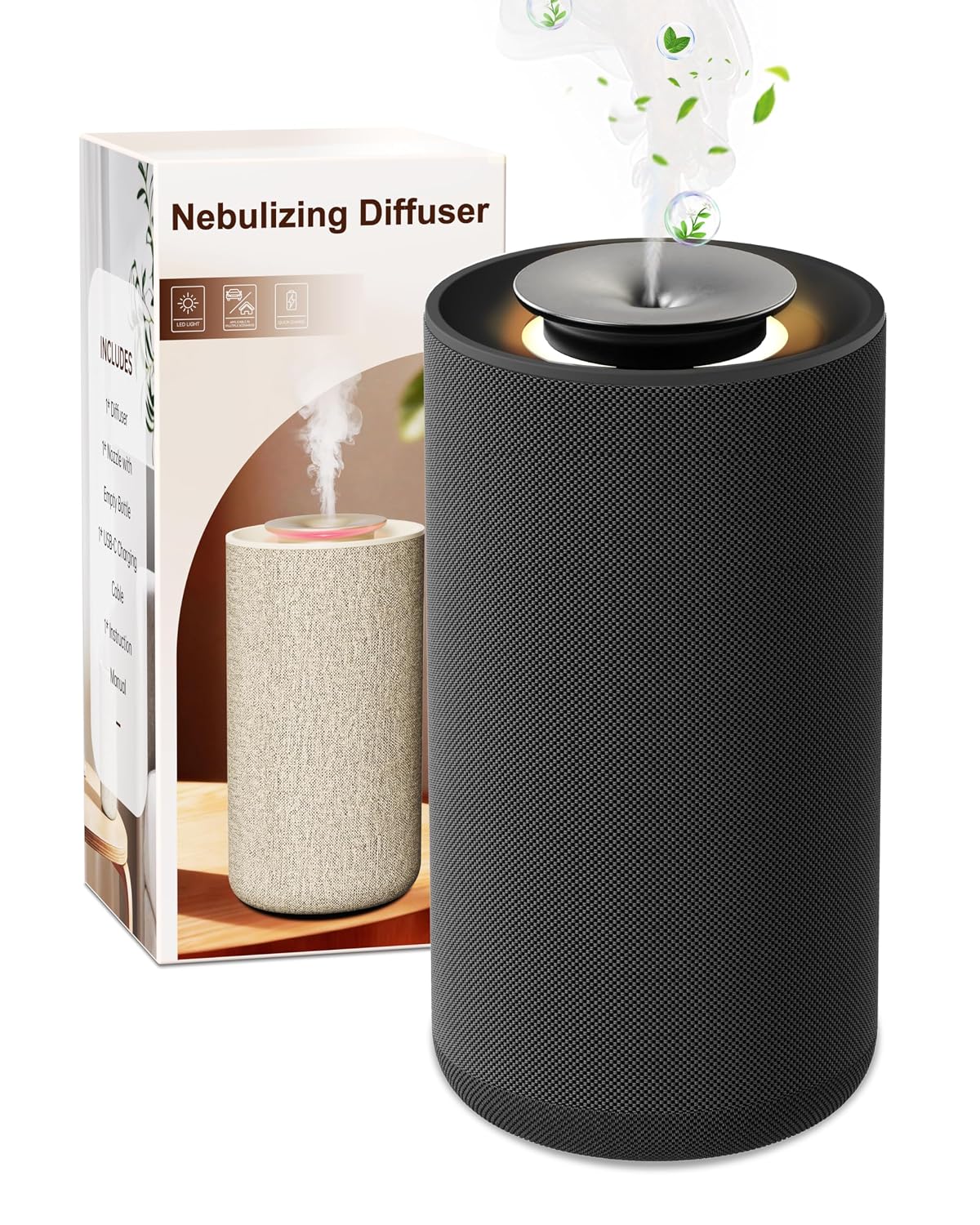 Waterless Essential Oil Diffuser for Home & Car