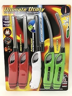 Ultimate Utility Premium All Occasion Lighters for Candles BBQ Kitchen Fireplace Grill (Pack of 5)