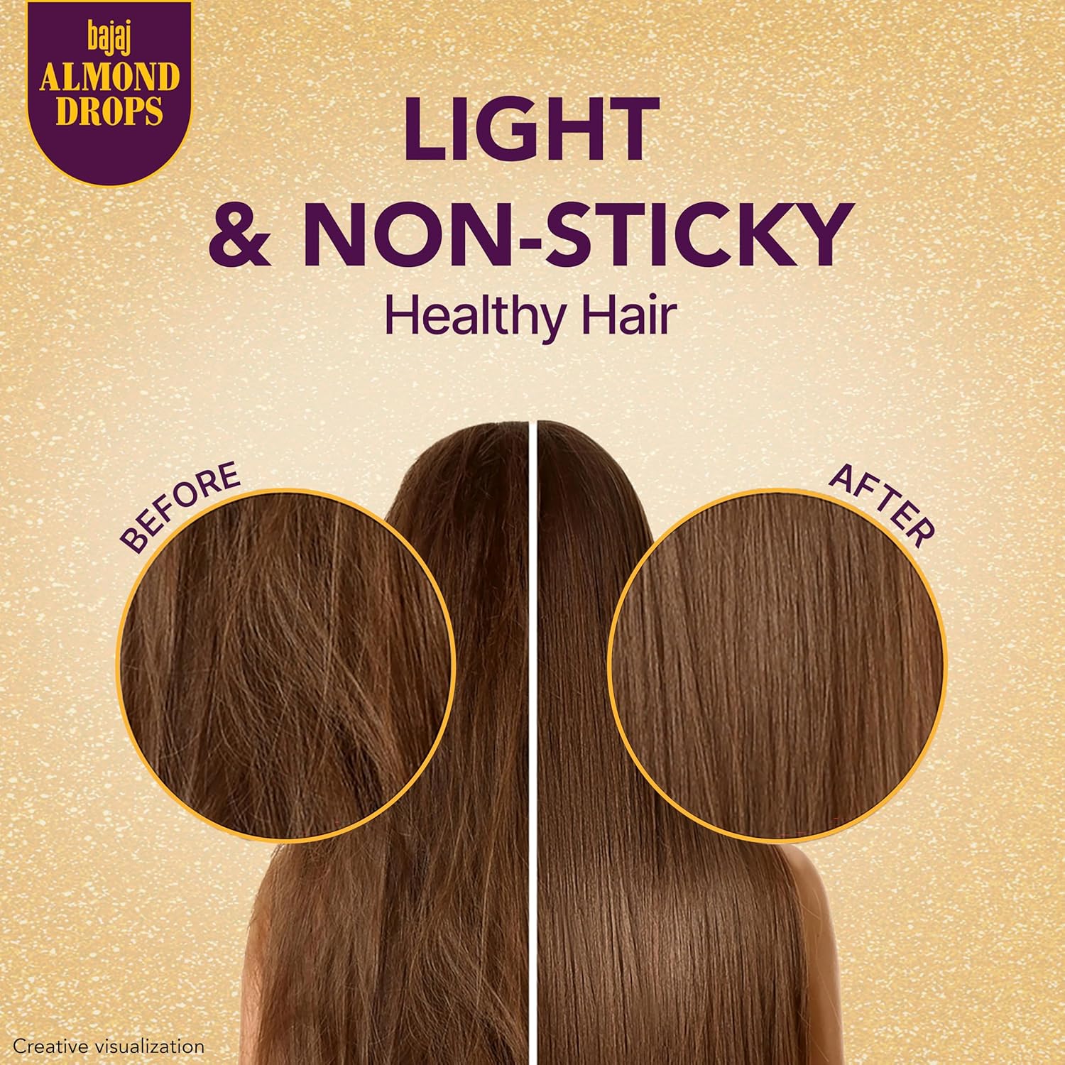 Bajaj Almond Drops Hair Oil, Almond Oil Enriched with 6X Vitamin E, Light and Non-Sticky, Hair Fall Control | 10.14 fl.oz (300ml)