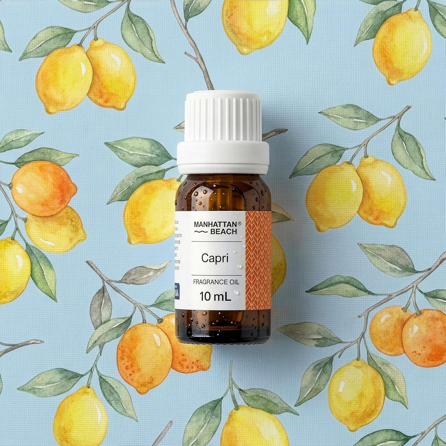 Manhattan Beach – Capri, Diffuser Oil Volcano-Inspired - Fragrance Oil for Ultrasonic and Waterless Diffusers and Crafting - 10 mL, 0.34 fl oz Glass Bottle