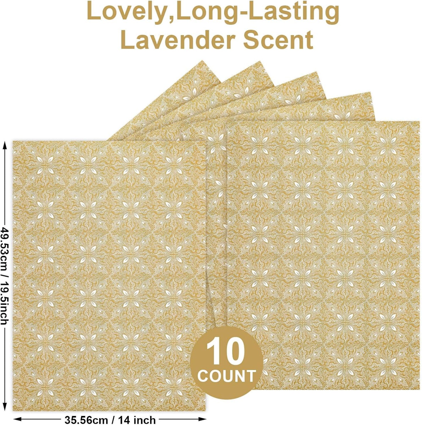 Geosar 10 Sheets Drawer Liners for Dresser Scented Drawer Liners Drawer Paper Liner Non Adhesive Scented Liners for Drawers Fragrant Drawer Liners for Home Shelf Closet (Retro)