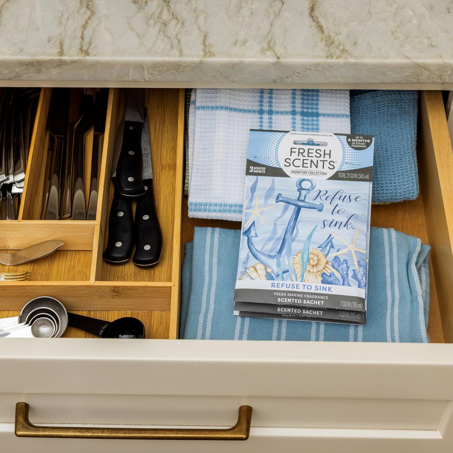 Fresh Scents | Scented Sachet Packet | Refuse to Sink | Air Freshener Bags for Drawers, Closets, Cars | 3 Pack | Long Lasting Home Fragrance