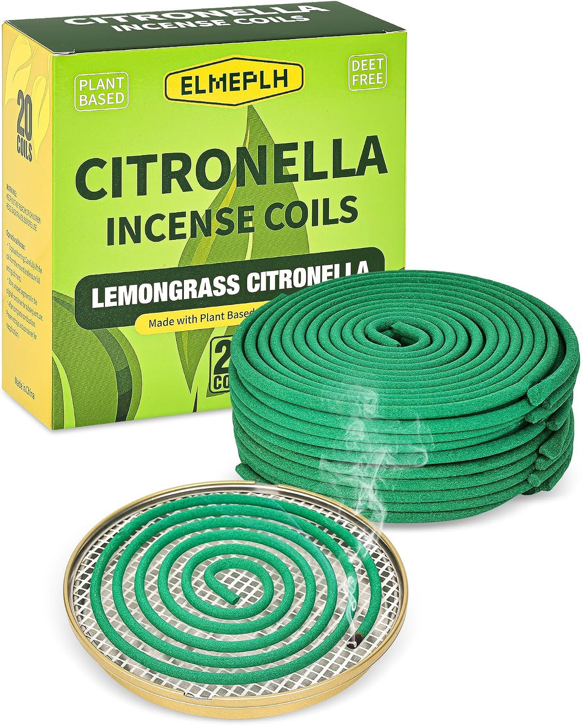 Citronella Incense Coil Outdoor - Each Burns for 8 Hours (Contains 20 coils & 1 Stands)