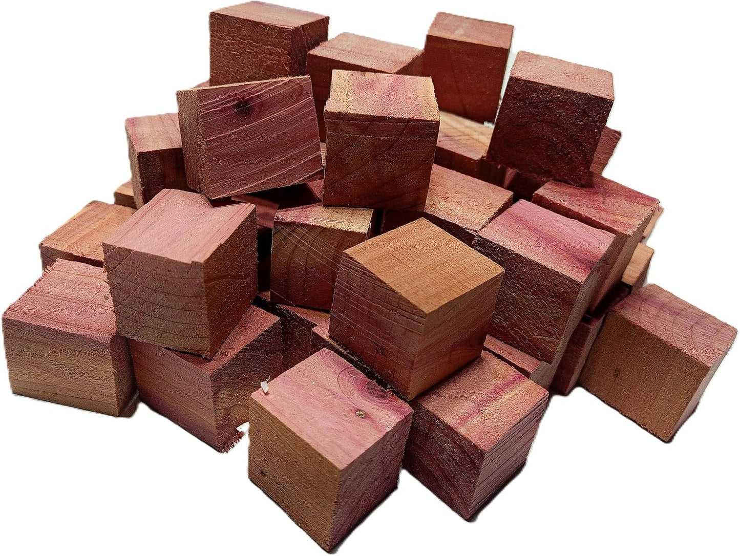 Eastern Red Cedar Wood Cubes 45 Count, Natural Fresh Aromatic Blocks, 1" Inch Diamiter, for Book Shelves, Closets and Storage