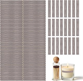 42 PCS Match Striker Stickers, Match Striker Paper with Adhesive, Ideal for Fireplace Matches (Rectangle)