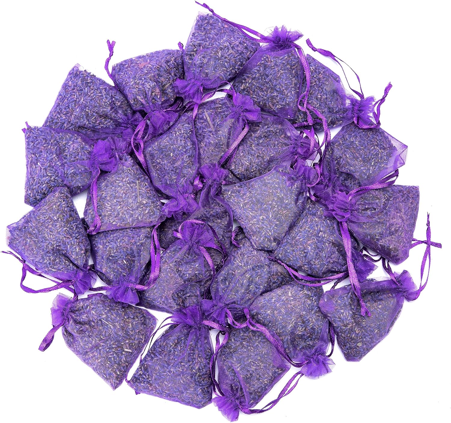 Lavande Sur Terre French Lavender Sachets for Drawers and Closets Fresh Scents, Set of 24, Home Fragrance Sachet for Wardrobes Closets, Purple, LV-C-24-1