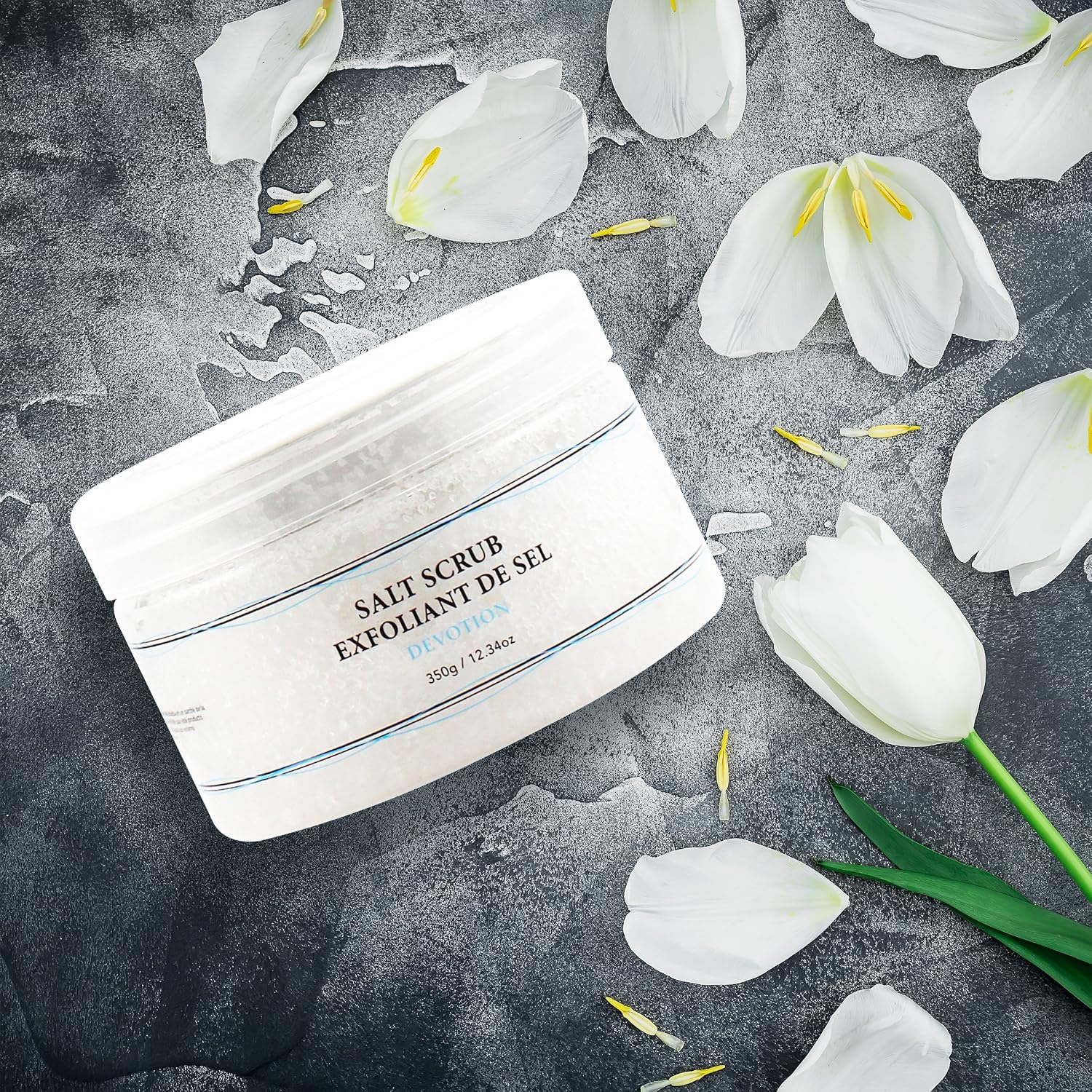 Vivo Per Lei Body Scrub - Exfoliating Body Scrub with Dead Sea Minerals - Dead Sea Salt Scrub for Hands & Legs - Body Exfoliant for a Supple Beach Body - 350 g/ 12.34 oz