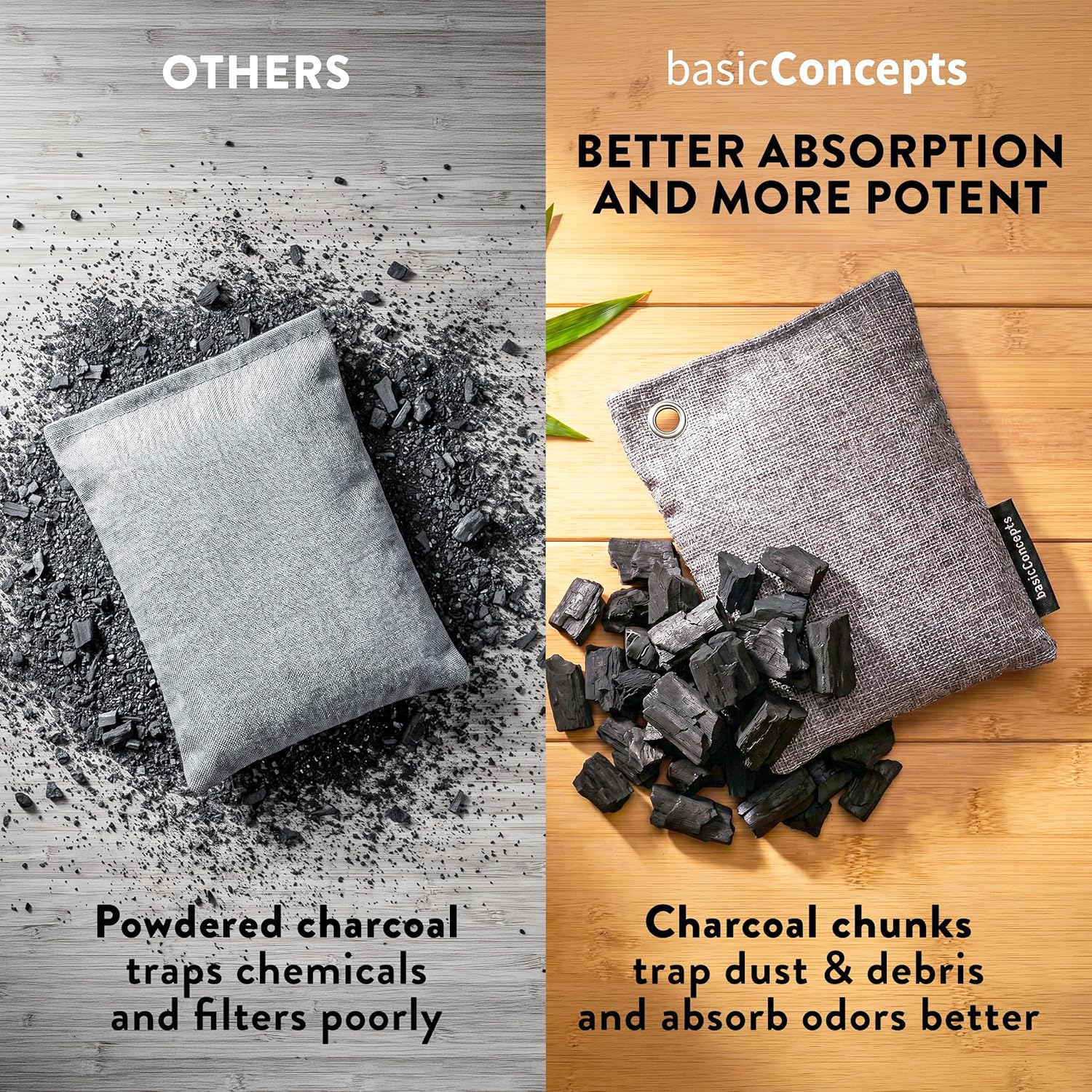 Activated Bamboo Charcoal Odor Absorber Bags for Strong Odors - 12 Pack Large 100g Air Purifying Bags, Natural Activated Charcoal Deodorizer for Shoes, Closet, Car, Gym Bag, Bathroom & Home