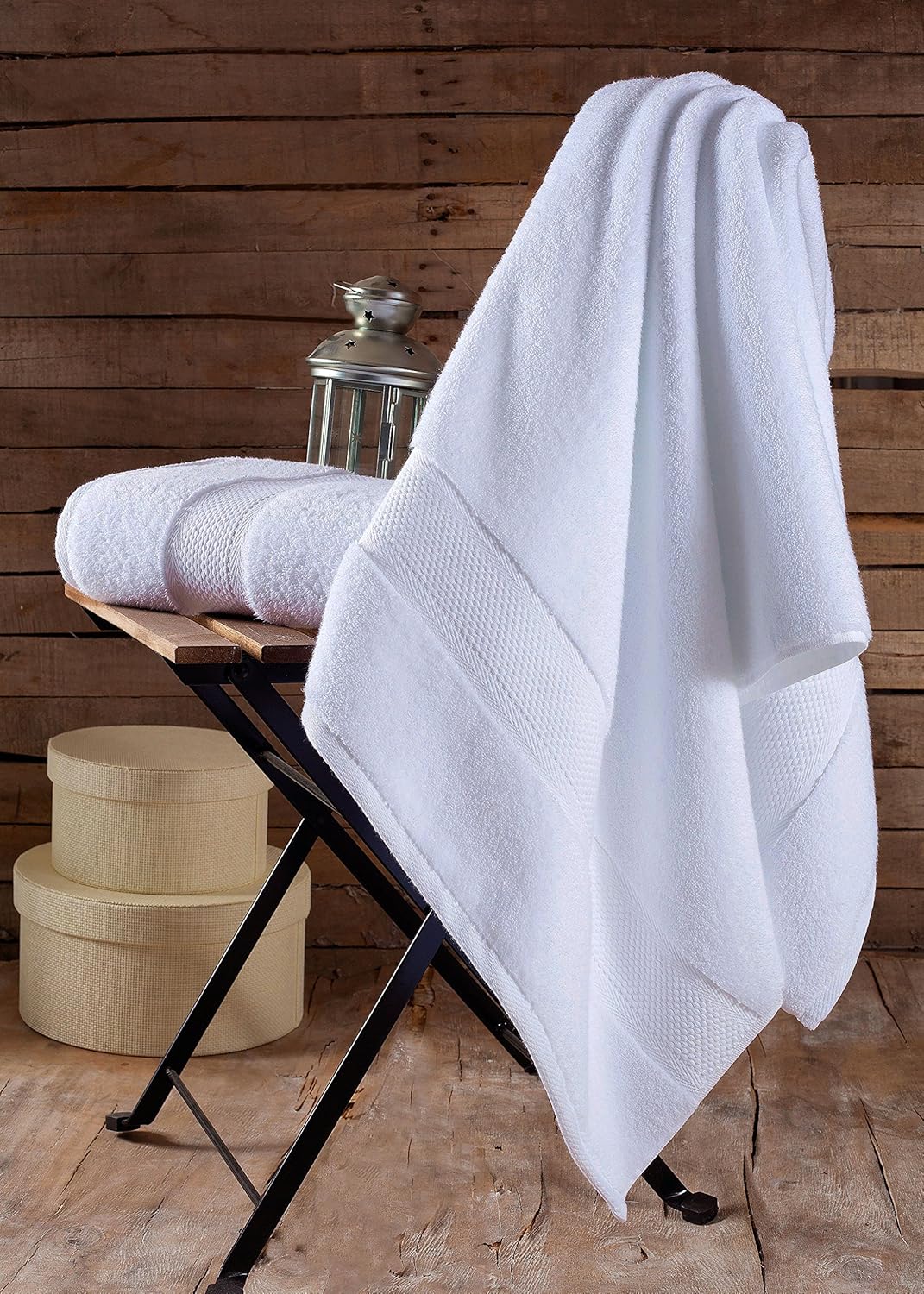 BAGNO MILANO Turkish Towels Hotel-Spa Towel Set, 100% Turkish Cotton | Ultra Soft Plush Absorbent Towels Set (White, Towel Set of 6)