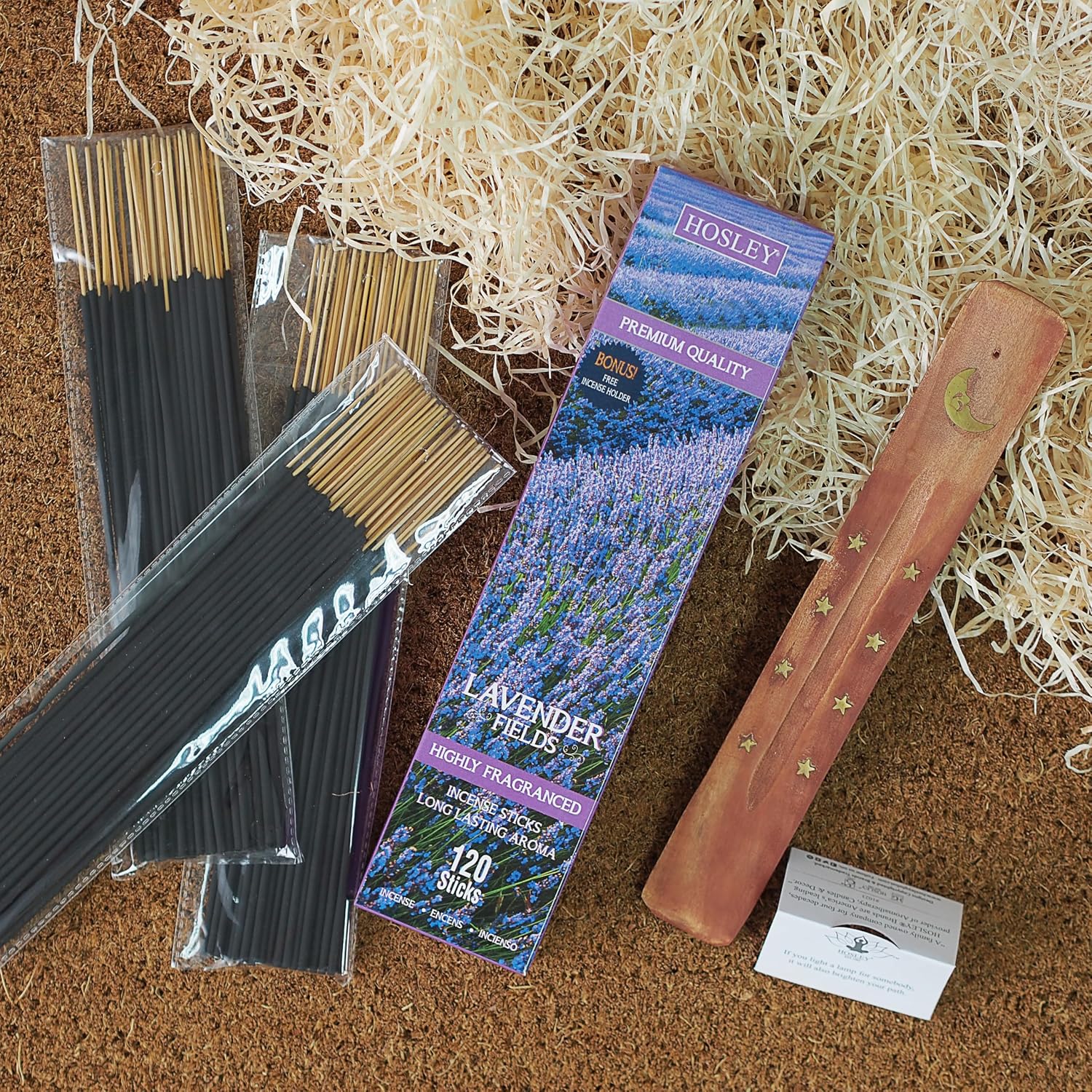 Hosley Lavender Incense Sticks – 120 Pack with Holder, Long-Lasting Aroma for Relaxation, Meditation, Yoga & Home Fragrance, Premium Aromatherapy Incense