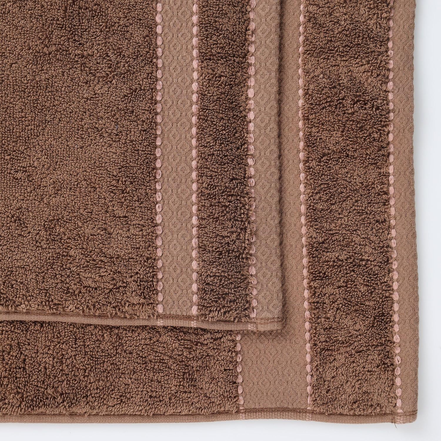 Superior Egypt Produced Giza Cotton 6 Piece Towel Set, Luxury Plush Bathroom Essentials, Quick Dry, Shower, Spa, Soft, Includes 2 Bath, 2 Hand, 2 Washcloth/Face Towels, Niles Collection, Chocolate