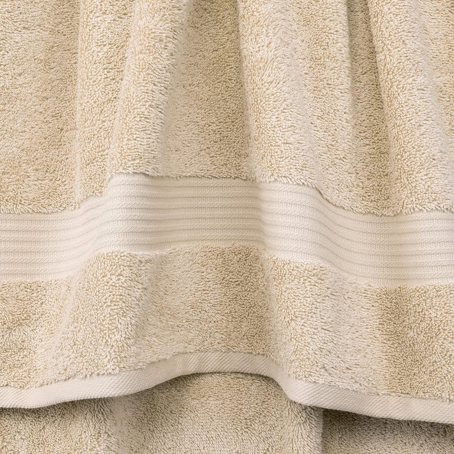Cotton Paradise 100% Cotton Turkish Towel Set, Soft Absorbent Quick Dry, 6 Piece Towel Set, Beige