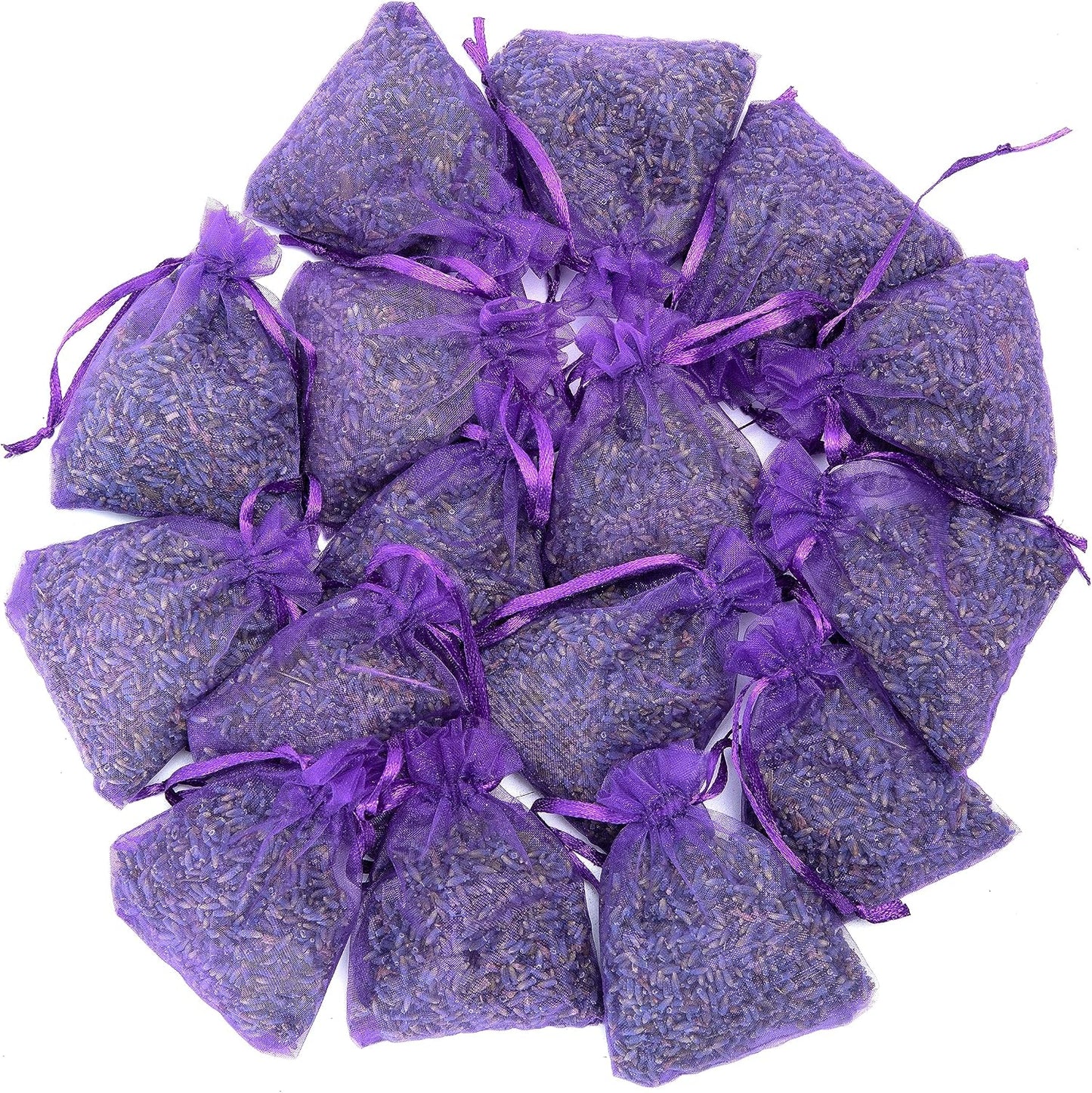 Lavande Sur Terre French Lavender Sachets for Drawers and Closets Fresh Scents, Set of 16, Home Fragrance Sachet for Wardrobes Closets, Purple, LV-A-1