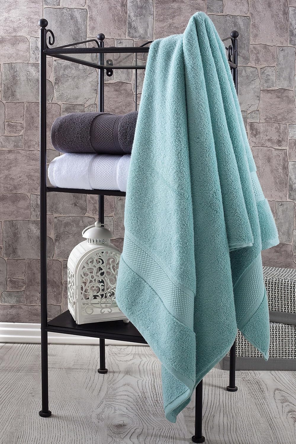 BAGNO MILANO Turkish Towels Hotel-Spa Towel Set, 100% Turkish Cotton | Ultra Soft Plush Absorbent Towels Set (White, Towel Set of 6)