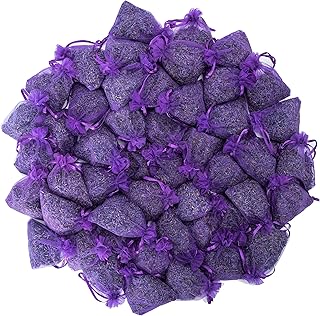 Lavande Sur Terre French Lavender Sachets for Drawers and Closets Fresh Scents, Set of 48, Home Fragrance Sachet for Closets and Drawers, Purple, LV-C-48-1